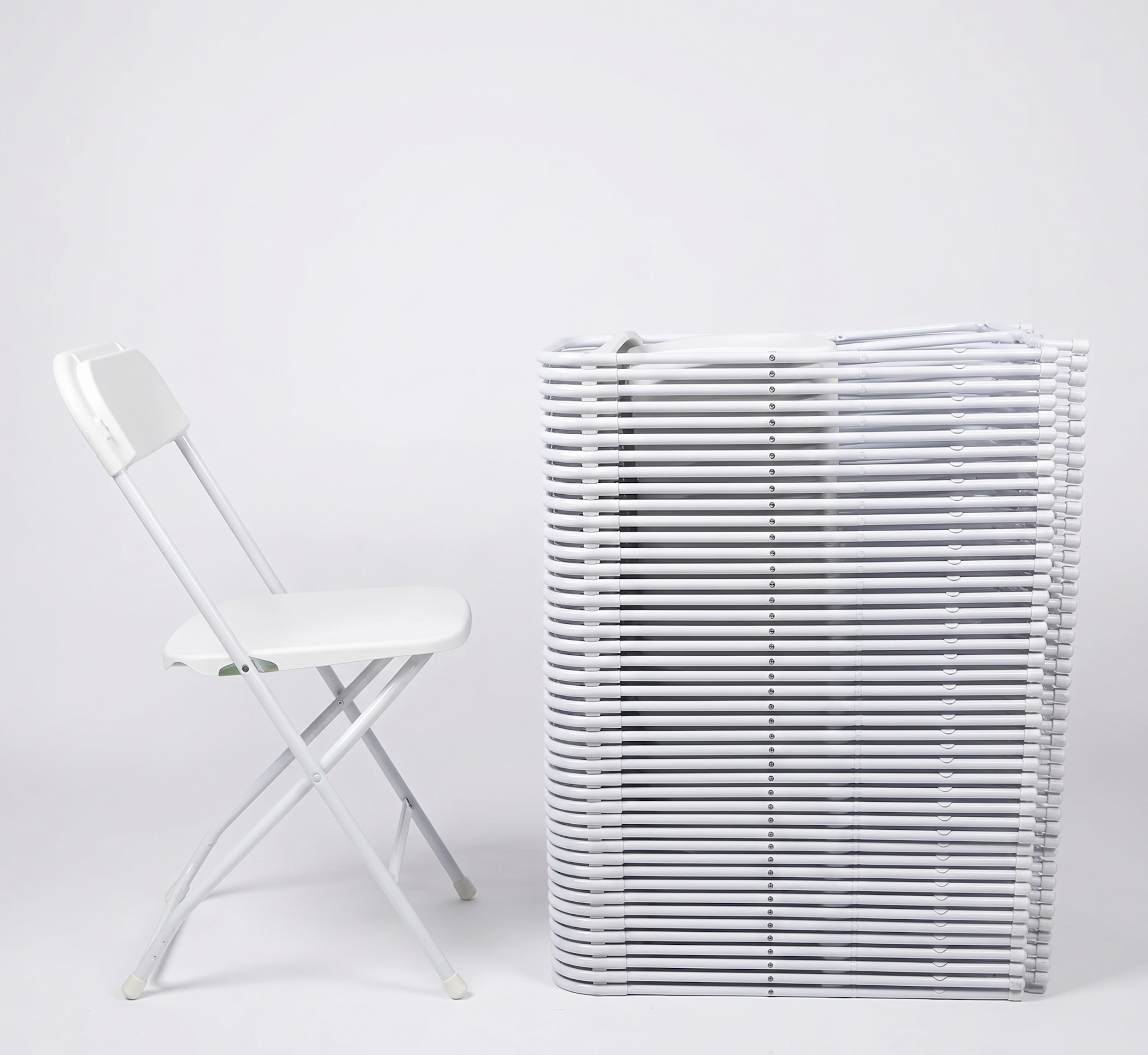 100 White Folding Chairs